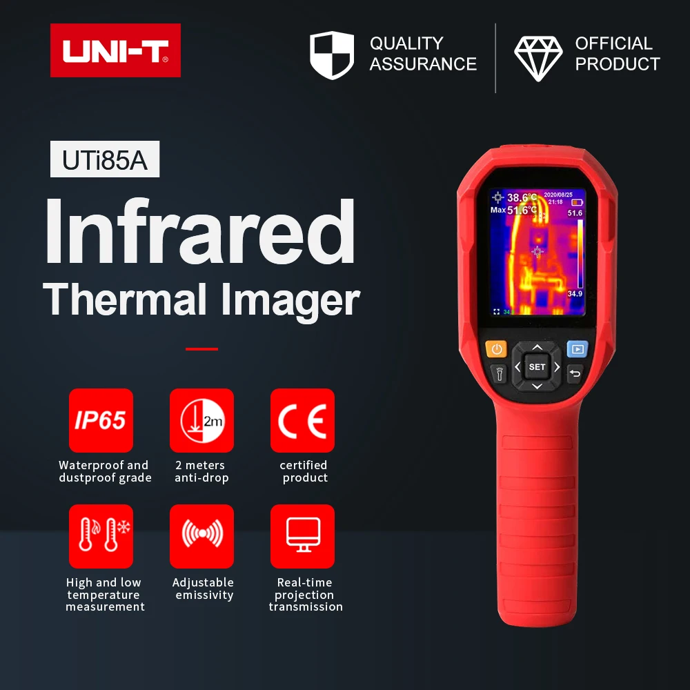 UNI T UTi85A IP65 rated тепловизор Автоматическое техническое обслуживание