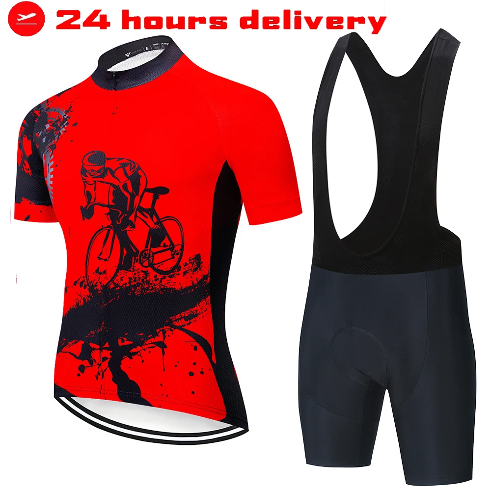 

2021 Team Racing Cycling Jersey 19D Sportswear Bike Short Set MTB Ropa Ciclismo Men Short Sleeve Bicycle Shirt Maillot Clothing