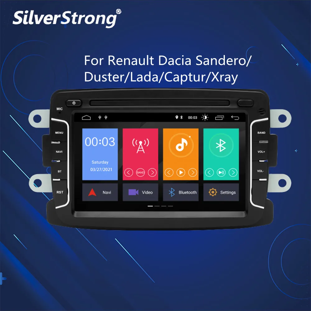 

SilverStrong 2 Din Android Car Radio For Dacia Sandero Duster Renault Captur Lada Xray Navigation GPS Wifi carplay Auto player