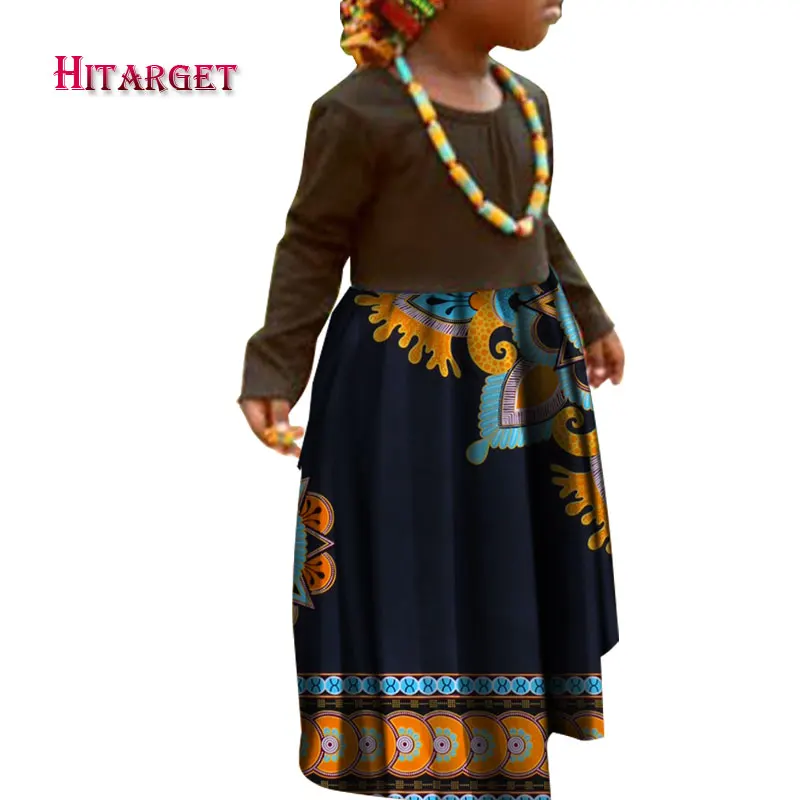 

2020 autumn african dress for children kids dashiki Traditional Cotton Matching Africa Print Girl african skirt WYT73