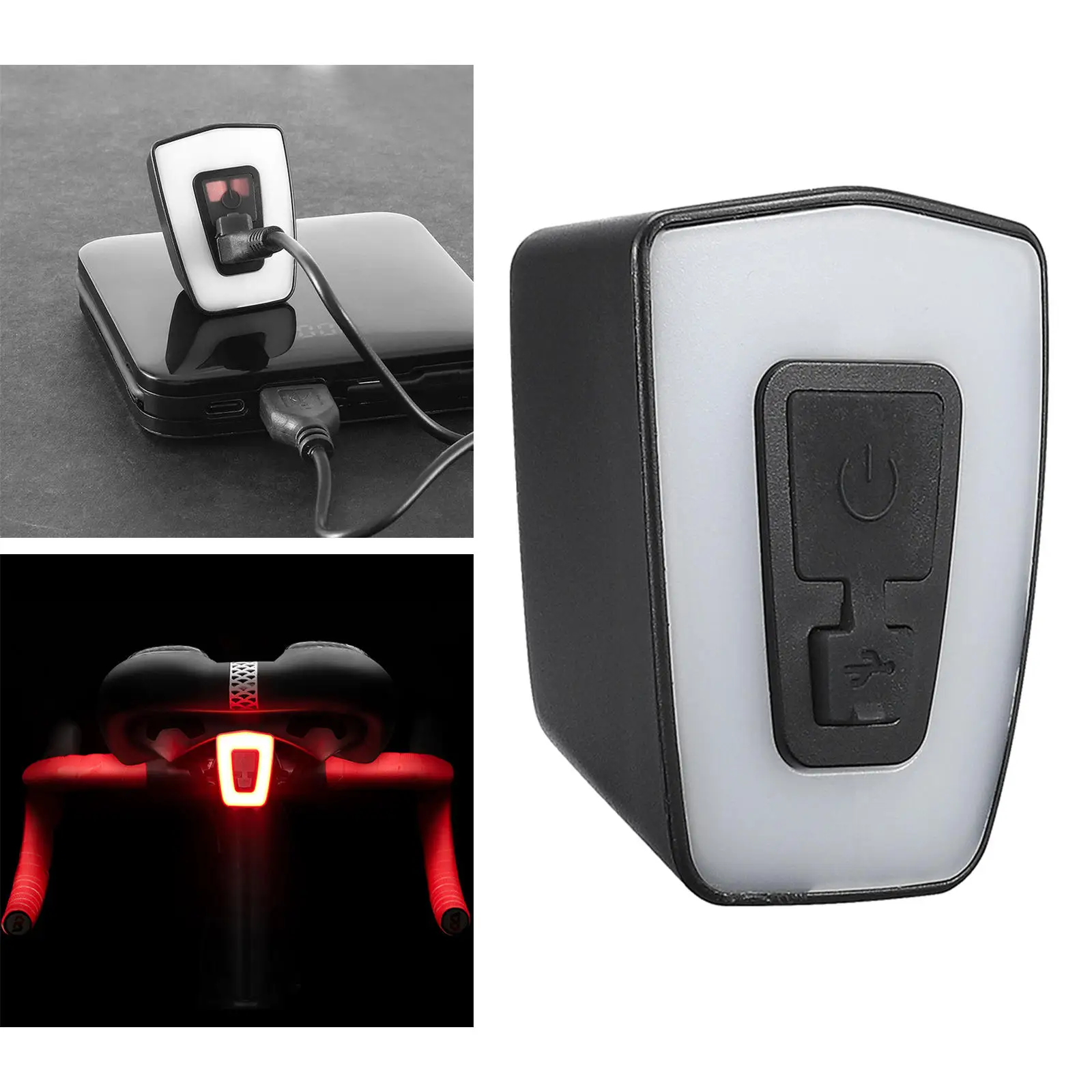 

Bright Bicycle Rear Taillight Rechargeable Flashing 9 Modes for Bicycle