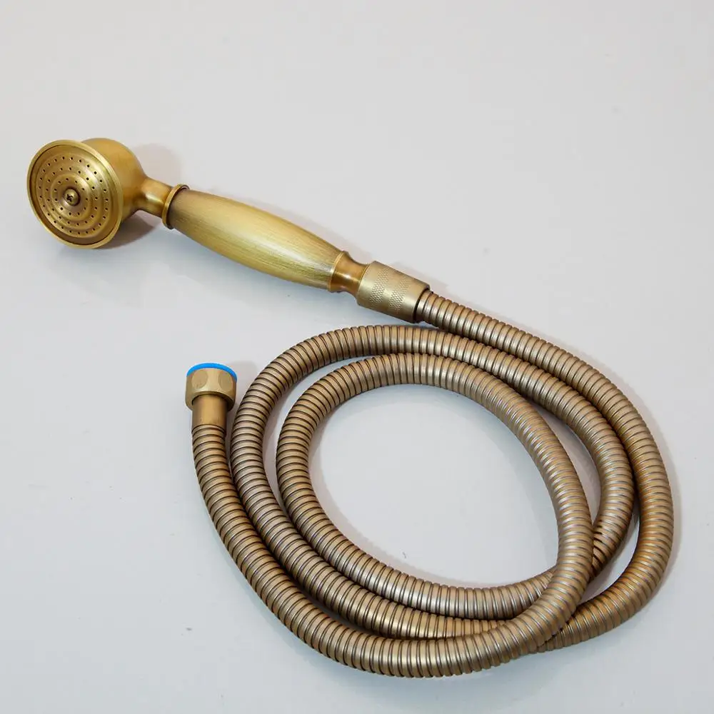 

Antique Brass Water Saving Shower Head Telephone Bathroom Hand Held Shower Head Set with 1.5m Hose