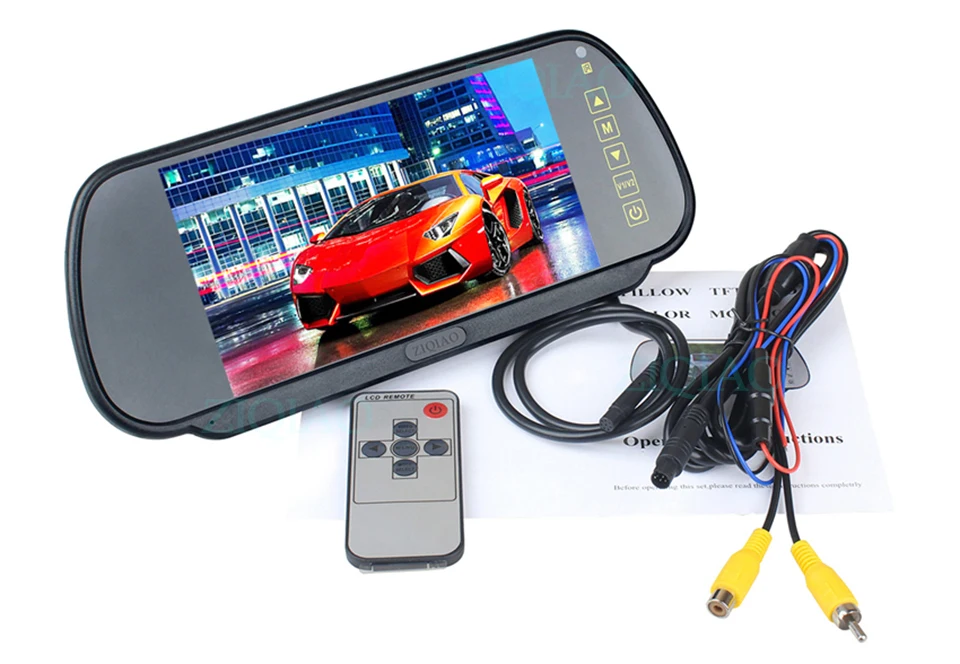 7-дюймовый TFT LCD Автомобильный Зеркальный Монитор Парковочная Система Дисплей Камера Заднего Вида Парковочная система для