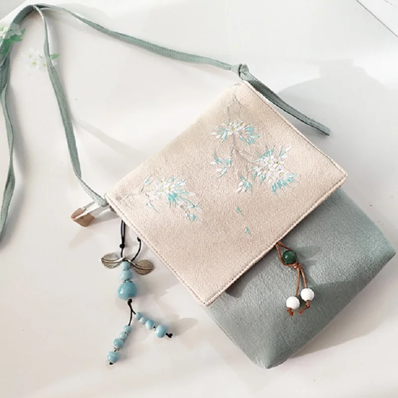 Женская сумка из хлопка и льна с цветочной вышивкой женские сумки через плечо