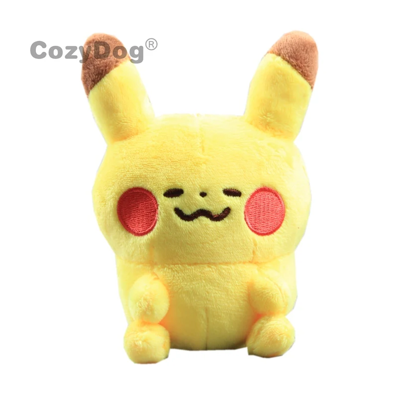Pikachu 12cm Аниме Пикачу брелок сумка подвесные игрушки kawaii Eevee Charmander Bulbasaur Squirtle Плюшевые животные игрушка кукла детский подарок - Цвет: Pikachu 12cm