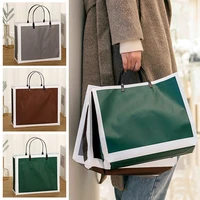 new fashion style mesh handbag for women eco friendly flower tote shopping bag reusable waterproof pvc shoulder shopper bags