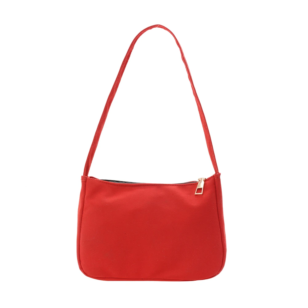 

Popular Simple Female Daily Bag Female Nylon Handbags Clutches Fashion Zipper Daily Underarm Shoulder Totes Bags