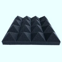 promotion 12 pcs soundproofing foam sound absorption pyramid studio treatment wall panels