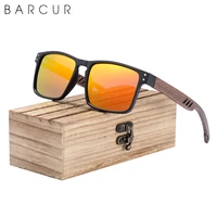 barcur mens sunglasses for men brand designer natural walnut wood sun glasses women polarized eyewear uv400 eyewear oculos