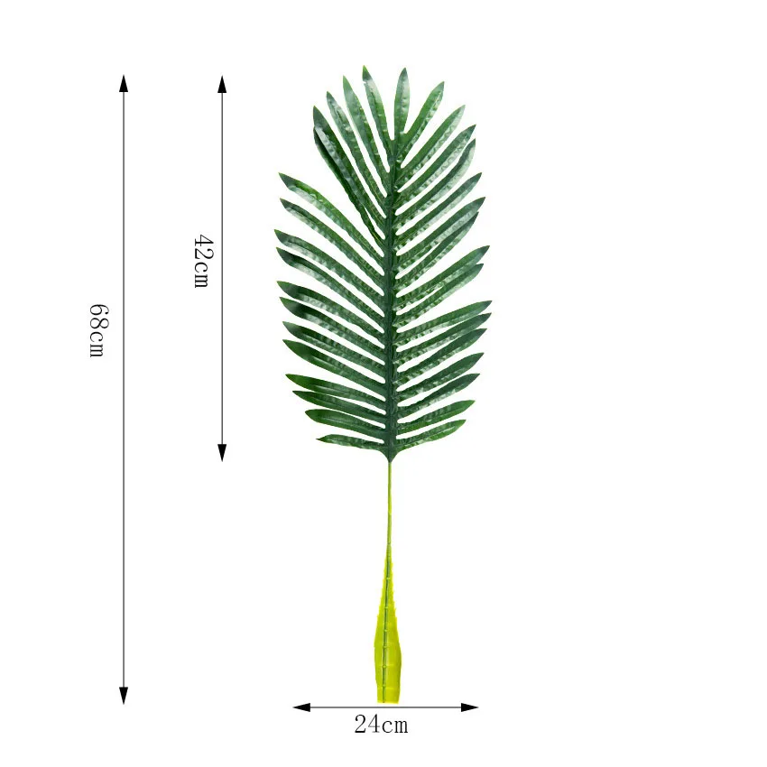 Цельные пластиковые искусственные растения monstera, тропические листья пальмы, украшения для дома и сада, аксессуары для фотосъемки - Цвет: Large SanWeiKui Dark