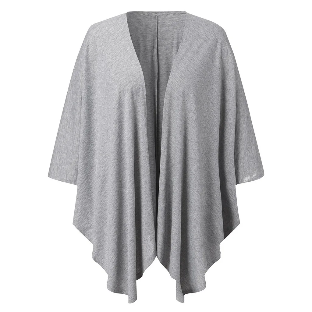 Women's Fashion Knitted Cardigan Mid Length Loose Autumn And Winter New Style Irregular Hem Imitation Cotton Sweater |