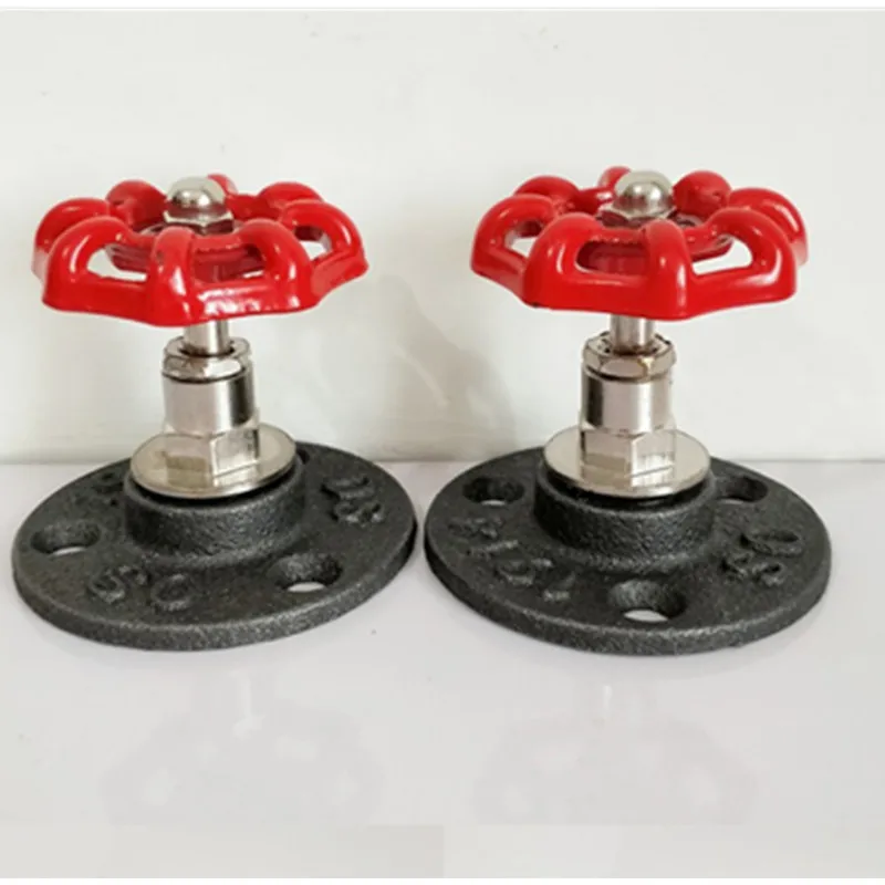 2 шт. Ретро чугунный фланец клапан настенный крючок DIY промышленный стиль вешалка