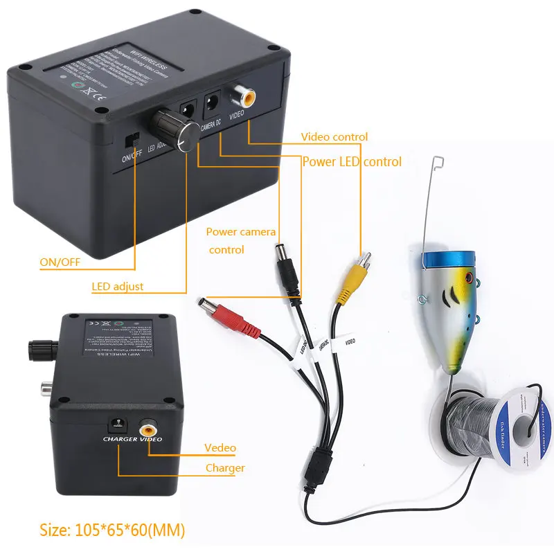 Купить GAMWATER HD 720P Wifi Беспроводная 20 М камера для подводной рыбалки видео запись для IOS Android приложение поддерживает запись видео