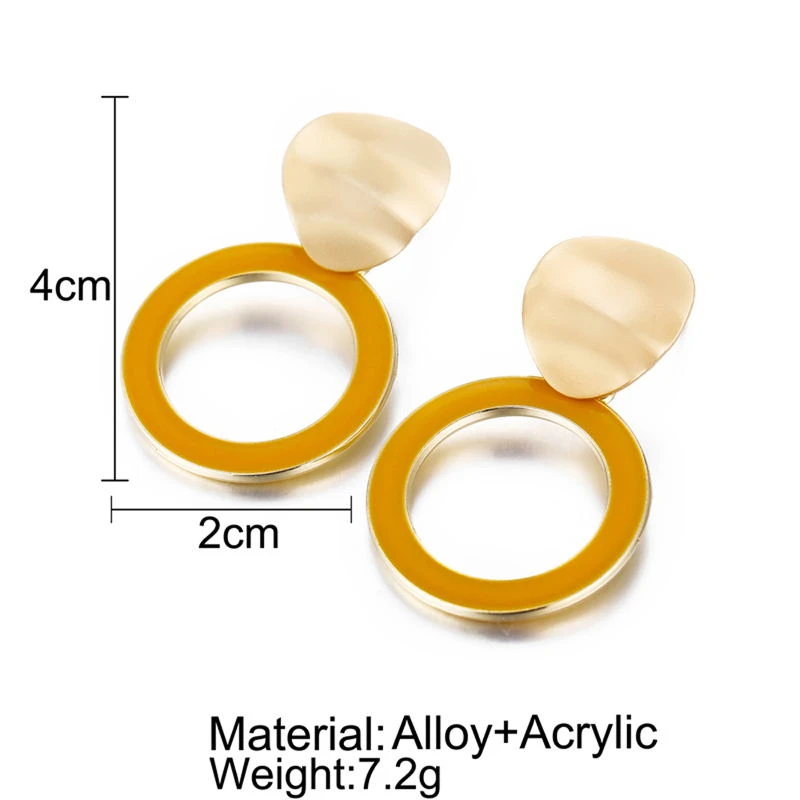 Женские круглые акриловые серьги подвески сережки красного и зеленого цвета