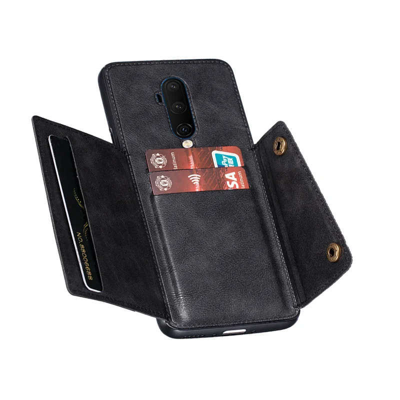 for oneplus 8 pro case magnetic car phone case for oneplus 7 7t pro leather case card holder for one plus 8 seven wallet cover free global shipping