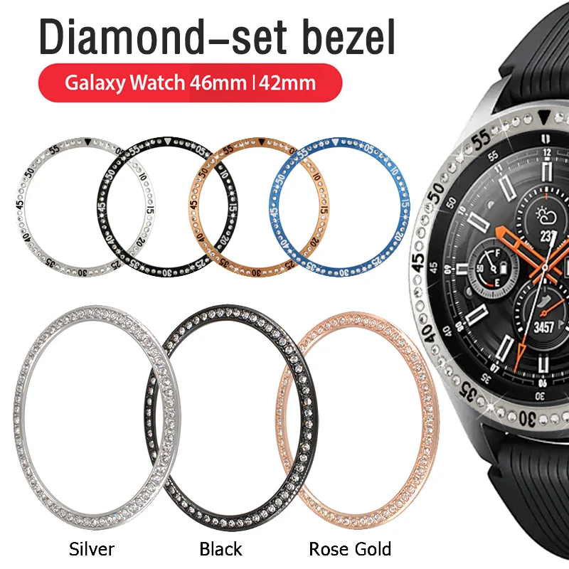 Металлический БЕЗЕЛЬ для Samsung Galaxy Watch 46 мм/42 мм чехол Gear S3 Frontier/Classic sport клейкий