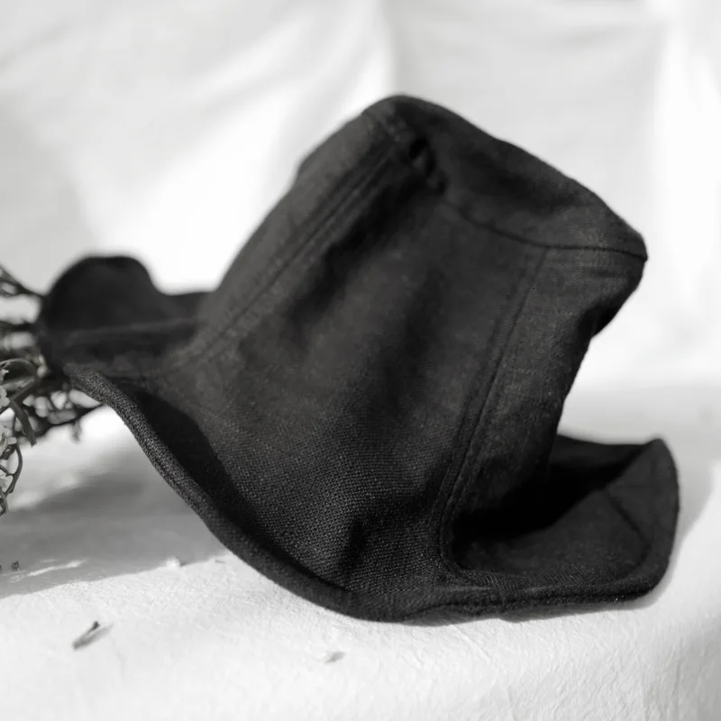 LANMREM зима 2020 новый ретро арт хлопок и лен для отдыха сплошной цвет шляпа от солнца