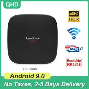 Leadcool Plus TV BOX Android 9.0 RK3318 Quad Core 2G16G FULL HD 1080P 2.4GHz Wifi Smart TV 4K Media Player Android Set-Top BOX