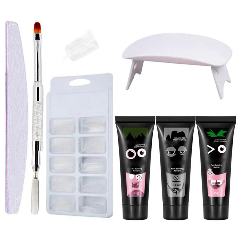 

Nail Extention Gel Kit 3 Colors Nail Extension Builder Gel UV Led Lamp False Nail Extention Tips Nail Art Tools Accessories