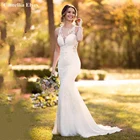 Женское свадебное платье-русалка без рукавов, сексуальное платье невесты