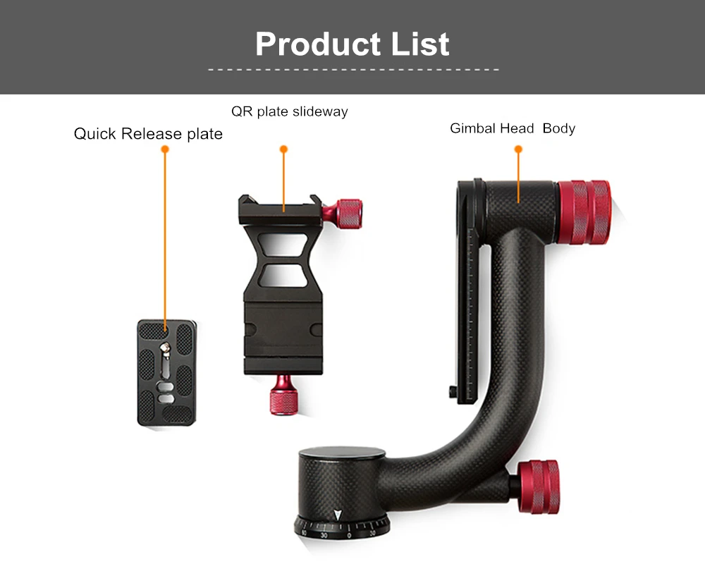 Viltrox VH-20 Pro Heavy Duty из углеродного волокна штатив-Трипод стабилизатор главный Quick Release Plate для телеобъектив фотографии птица