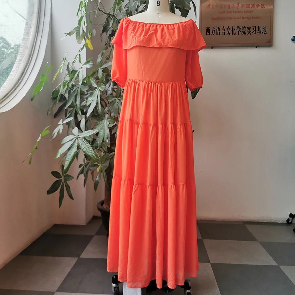 Желтое плиссированное платье с открытыми плечами и оборками для женщин размера