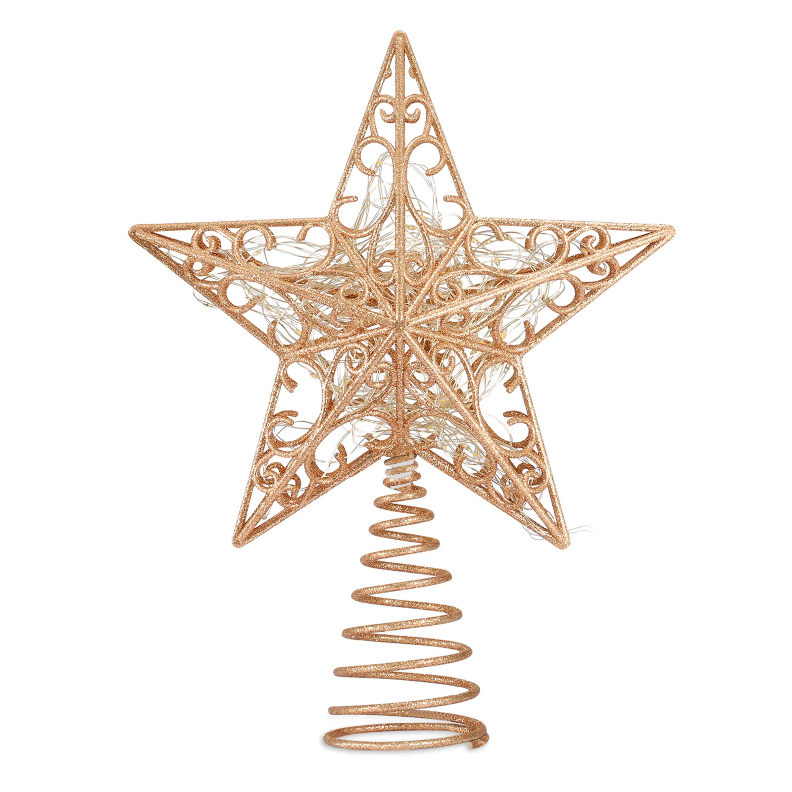 

Christmas Tree Topper Christmas Tree Star Topper 3D Hollow Glitter Light BJStore