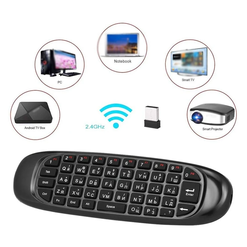 Английская версия 2 4G Mini Fly Air Mouse беспроводная клавиатура Дистанционное