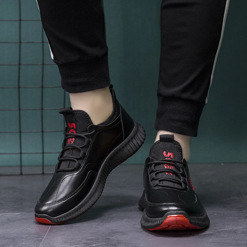 Danielman Autumn Spring Warm Leather Sneakers Men Shoes High Top Casual Snow Male Footwear Zapatos Hombre 202 | Обувь