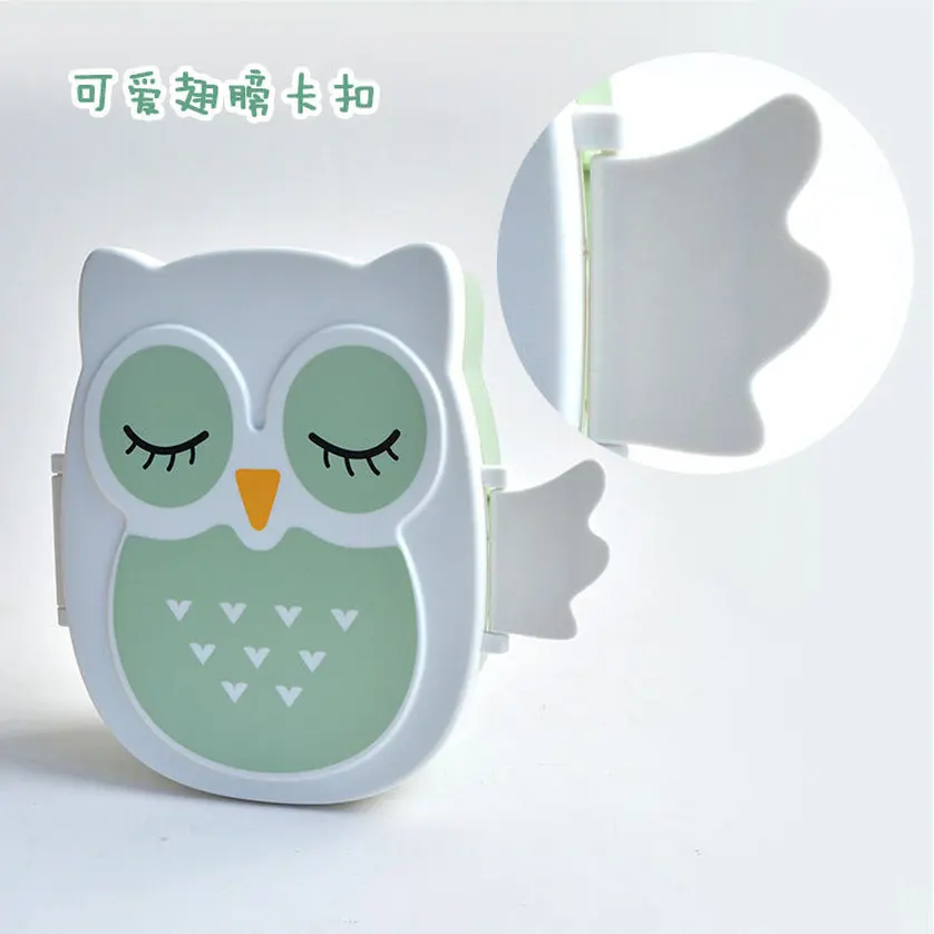 Детский Ланч бокс с рисунком совы 1050 мл термоконтейнер для еды подогревом