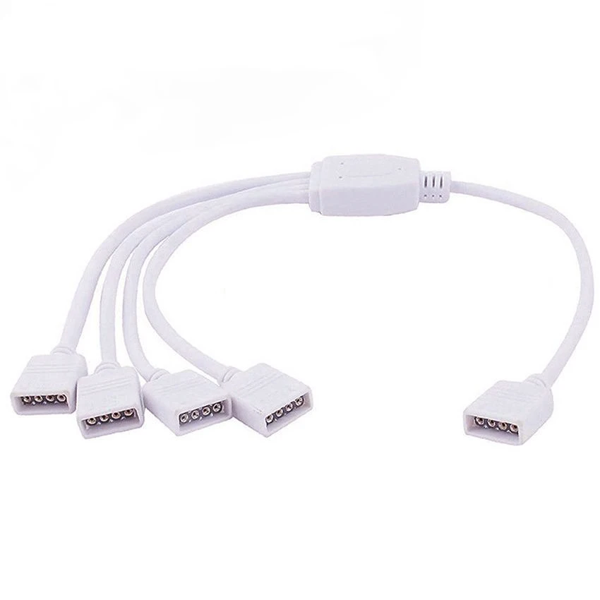 4 Pin RGB светодиодный разъем 1 на возраст 2 3 5 Порты кабеля DC гнездовой 4pin