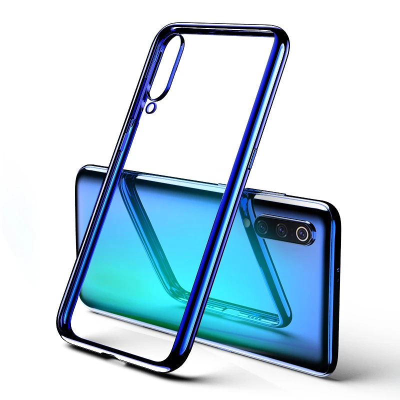 Синий Роскошный чехол с 3D лазерным покрытием для Xiao mi 9 mi 9 SE 9T Pro mi A3 Lite Red mi Note 8 7 K20 Pro 7A 8A прозрачный мягкий чехол из ТПУ - Цвет: Синий