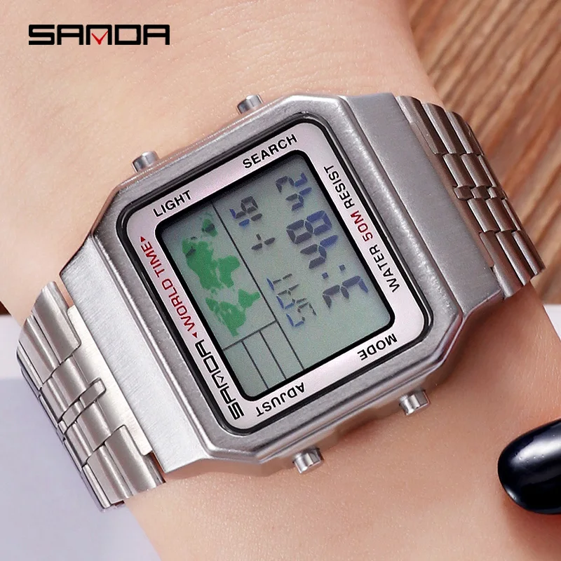 Часы мужские наручные электронные спортивные цифровые водонепроницаемые с