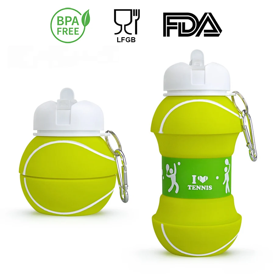 Новая теннисная Спортивная бутылка для воды с соломинкой экологически чистая