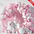 126 шт./118 шт., розовые металлические воздушные шары - фото