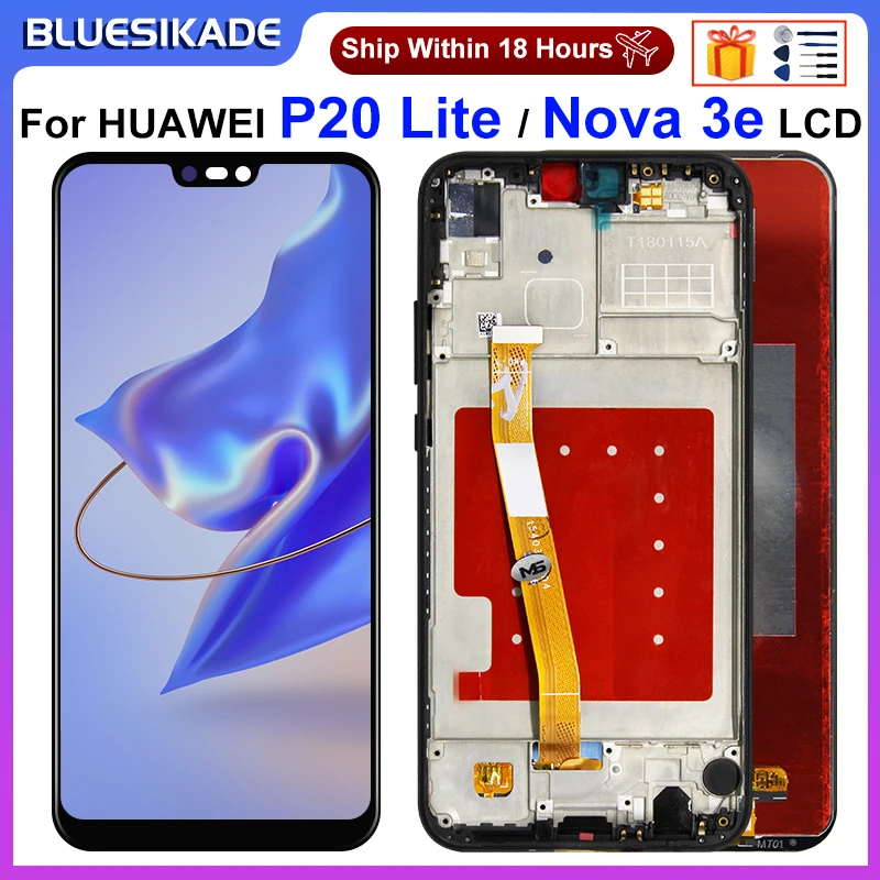 ЖК-дисплей 5 84 дюйма для Huawei P20 Lite сенсорный экран Nova 3e зеркальный дисплей