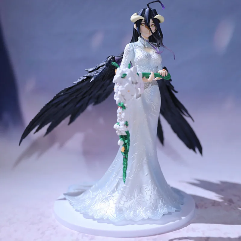 

Boxed Overlord The Bones of The Sin Domain Will Be King Albedo Anime Action Figure Wed Dress Sexy Girl PVC Collection Model Doll