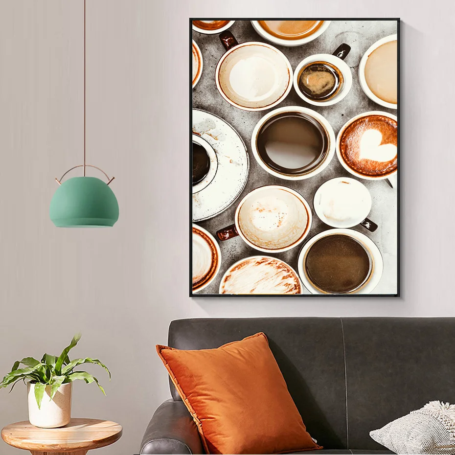 

Fashion Coffee Photo Poster Canvas Painting Wall Art Print Nordic Poster Home Decoration For Dining Room Coffee Shop Unframed