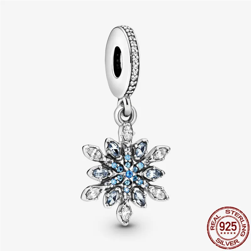 

100% реальные 925 стерлингового серебра в виде снежинок, подходит для тройного оригинальный мобильный телефон 3 мм браслет на зестежке с делая ...