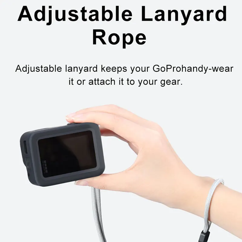 Ulanzi силиконовый защитный чехол для GoPro 8 Объектив Полный мягкий Корпус с шнурком Hero8 аксессуары спортивной