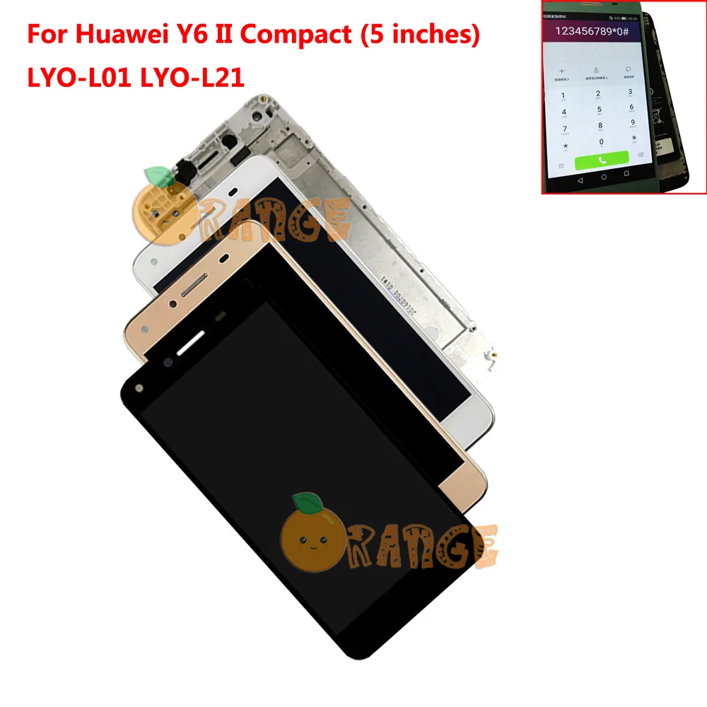 Новый Сменный ЖК дисплей + сенсорный экран рамка для Huawei Y6 II Compact Honor 5A LYO L01 L21 5