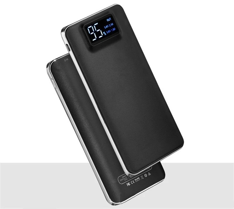 30000mah power bank protable large travel usb charger lcd digital display led lighting powerbank for iphone samsung free global shipping