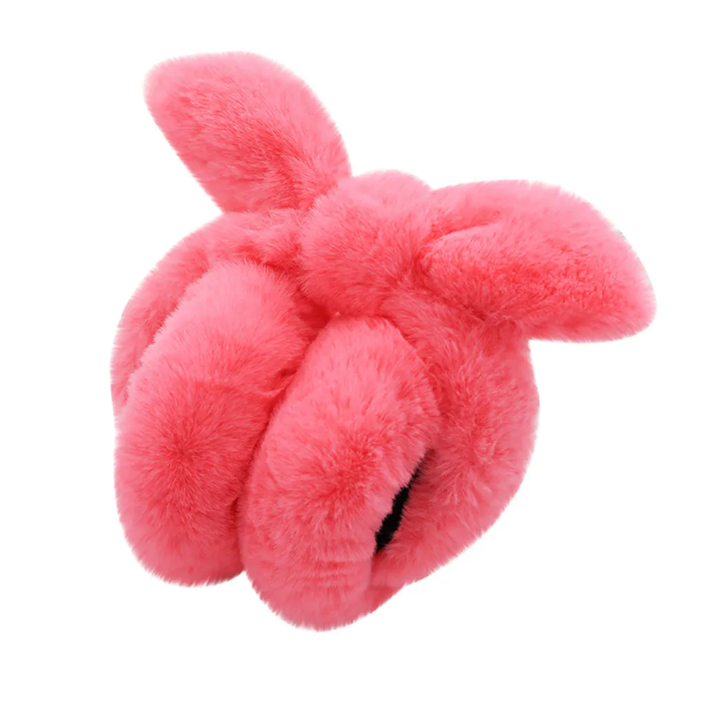 Милые плюшевые зимние теплые регулируемые наушники с бабочками и ушками Модные