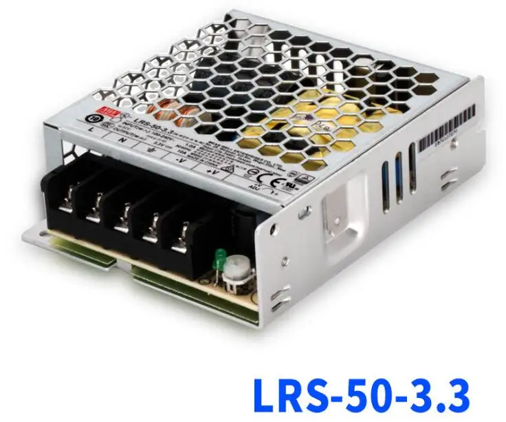Семь неоновых МEAN WELL LRS-50-3.3 3.3V 10A 33W Высокоэффективный источник питания с одним выходом на переключении.