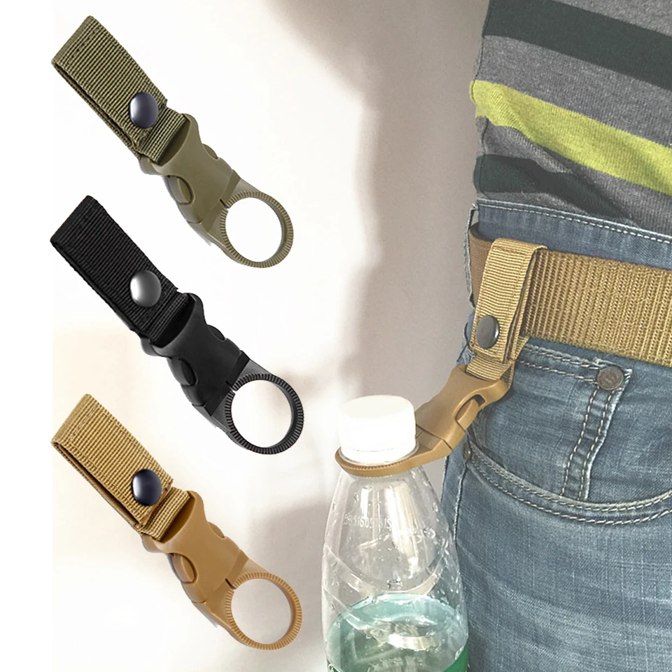 EDC Тактическое Военное Снаряжение нейлоновый карабин бутылка воды Держатель