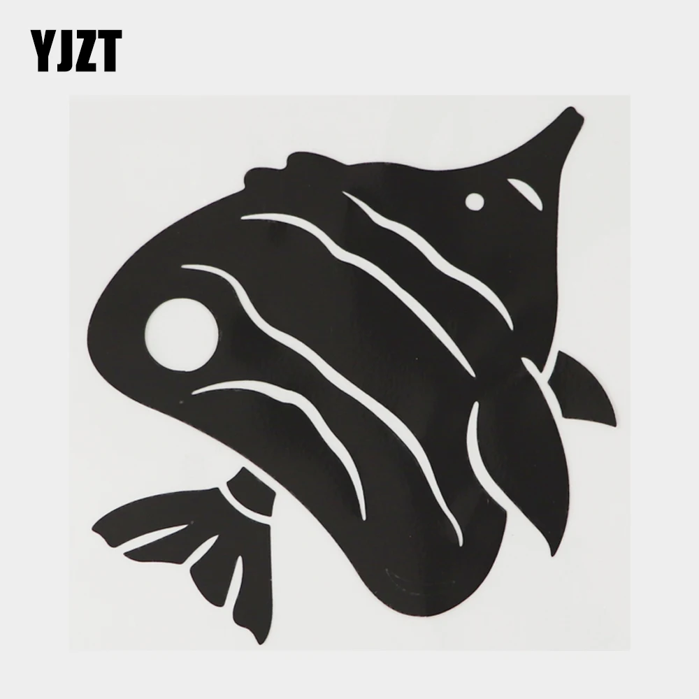 

Индивидуальная виниловая наклейка YJZT в виде морского животного, 13,5 см × 13,1 см, «бабочка», Черная/Серебристая Наклейка на автомобиль, 18A-0290