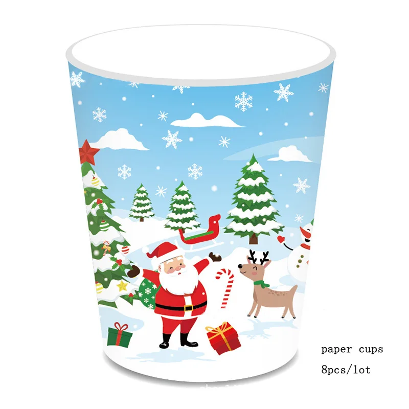 Товары для рождественской вечеринки бумажные салфетки с Санта-Клаусом
