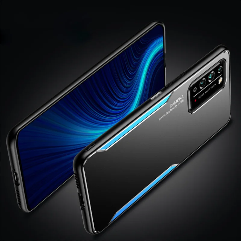 

For Huawei Honor X10 Case Luxury Hard Metal Aluminum Silicone Protective Bumper Phone Case For Huawei Honor X10 Cover