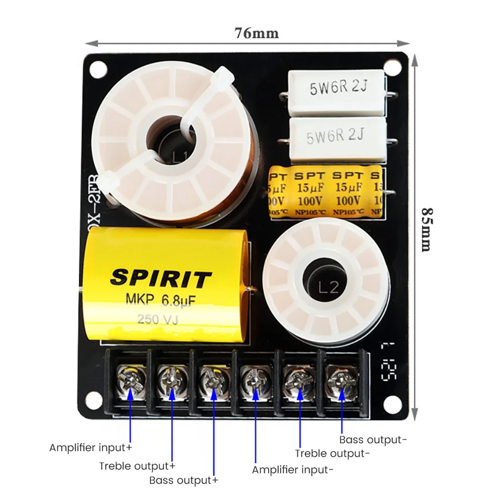 AIYIMA 100 Вт кроссоверный 2-полосный высокочастотный басовый звуковой усилитель