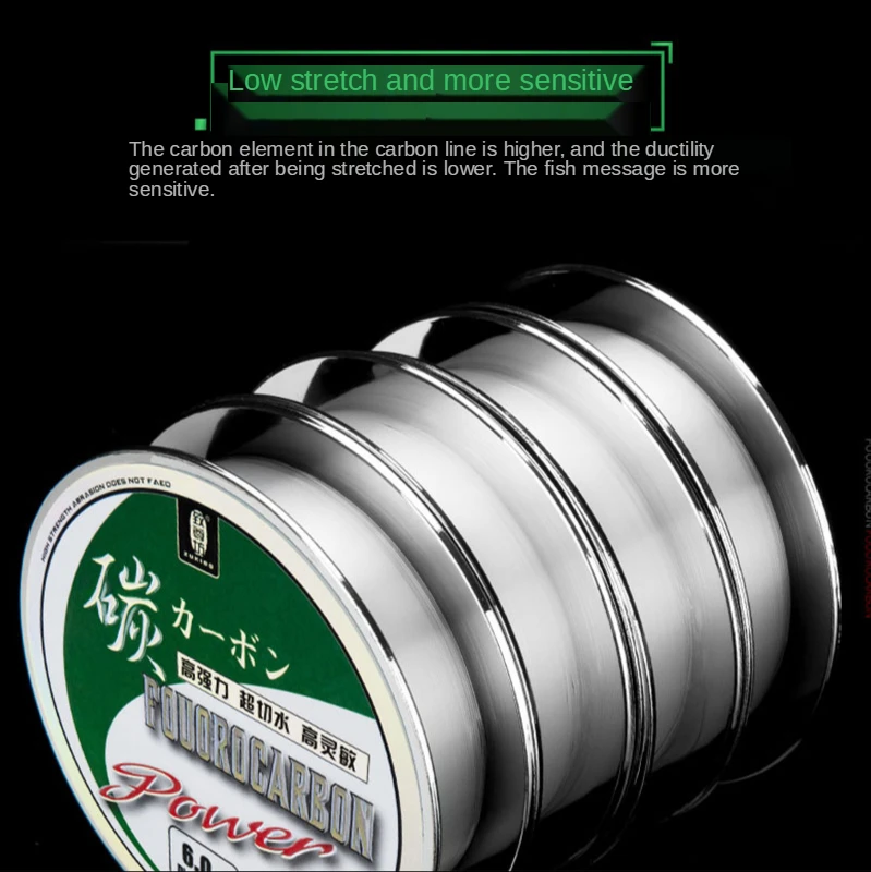 Леска для поводка 100 м 100% углеродная рыболовная леска -31 анг. Фунт. однонитевая